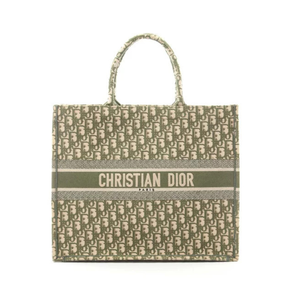 Christian Dior ABCDior BOOK TOTE Oblique Bag Canvas Beige Brown Cream